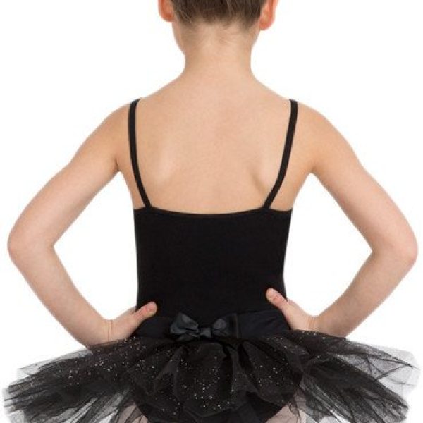 Tutù con tulle brillantinato e fiocco